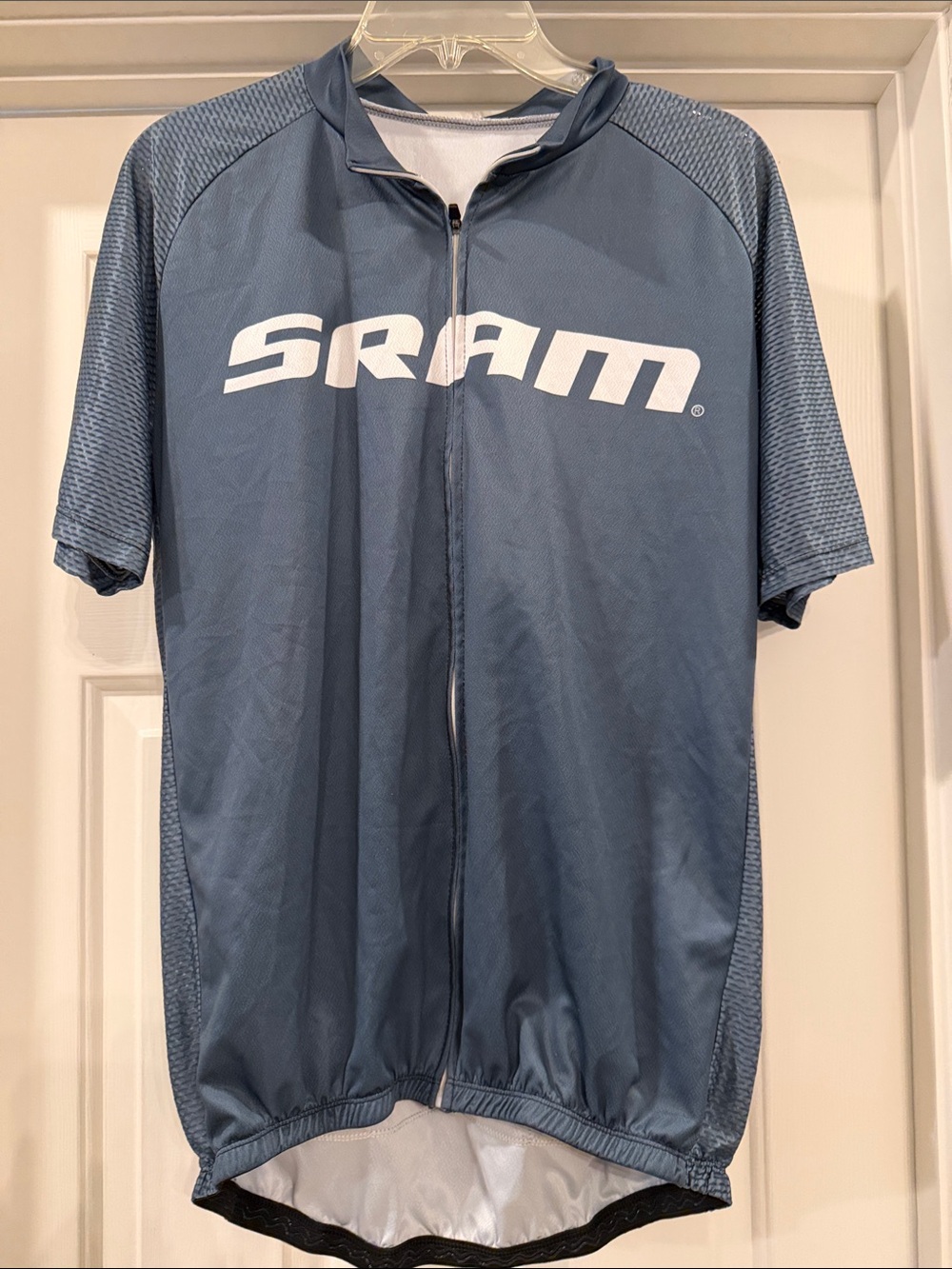 SRAM Blue-gray Cycling Jersey with Full Zip